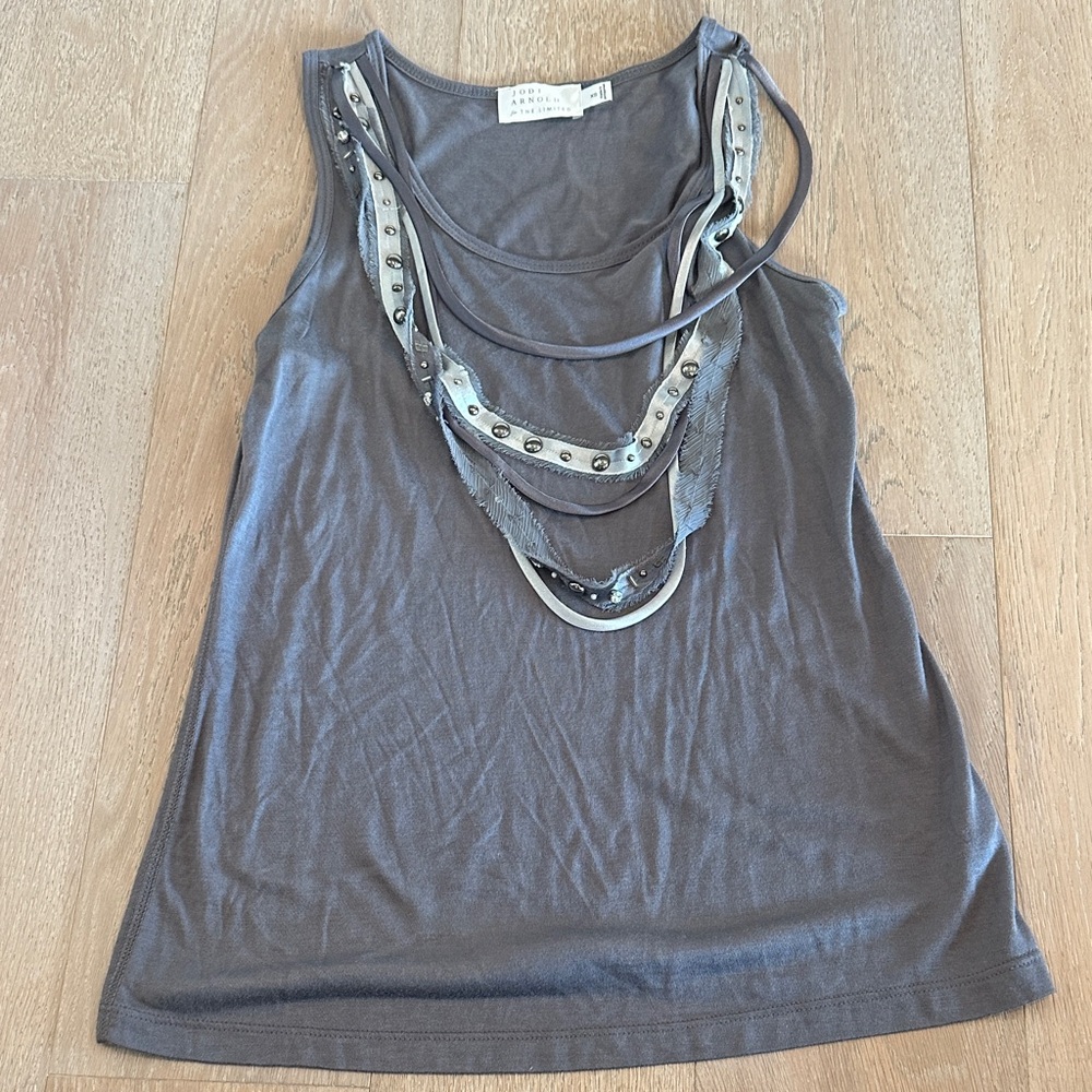 Gray necklace top xs Embellishments